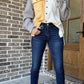 Amber mid rise skinny- dark
