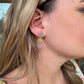 Flower crystal drop earrings - 2 colors