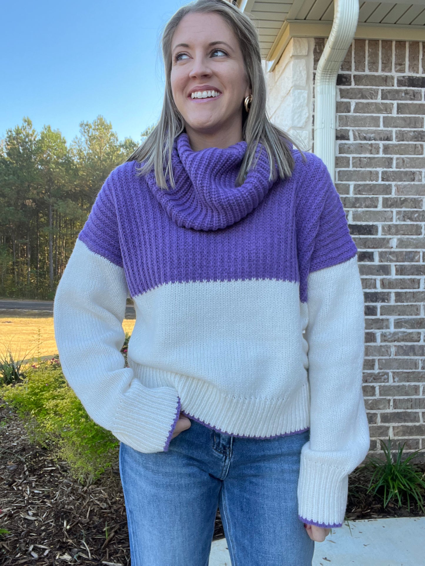 Poppy sweater- purple