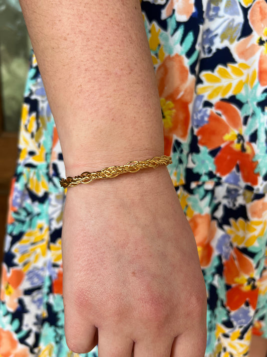 Pickens metal cuff bracelet - gold