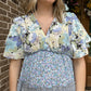 Mixed floral print midi dress