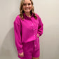 Abby waffle top - orchid