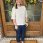 Kalie waffle top- 2 colors