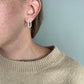 statement stud earrings- silver