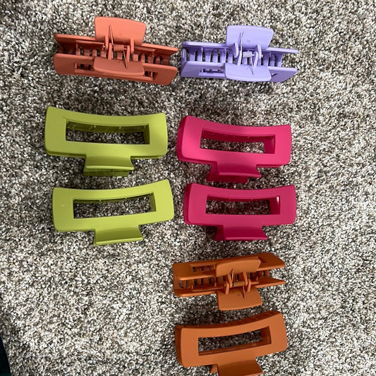 Large rectangular claw clip