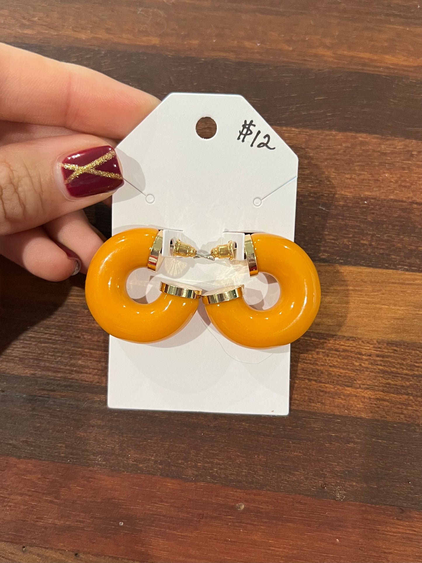 Jade chunky hoops