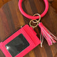 Wristlet keychain wallet