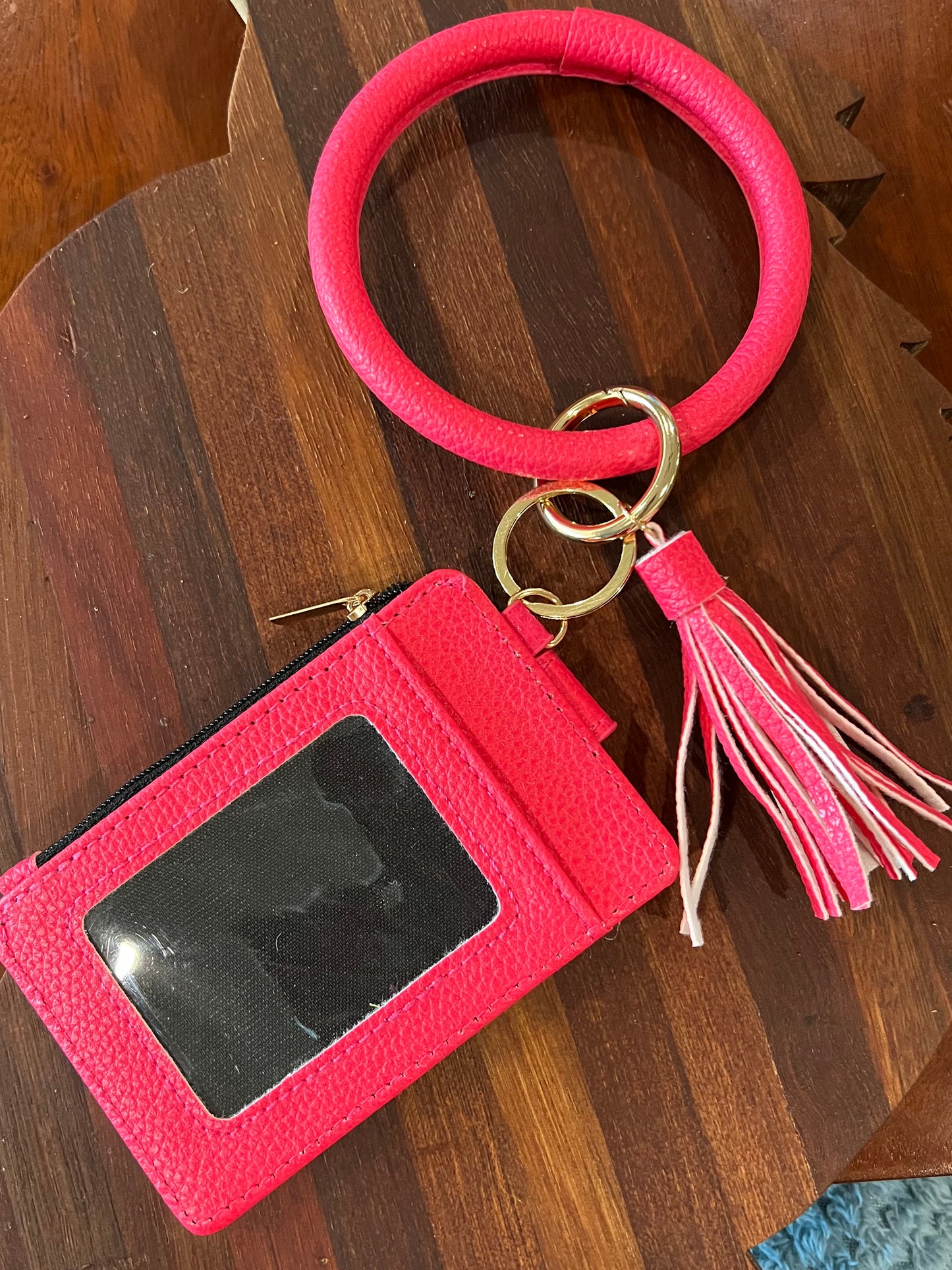 Wristlet keychain wallet