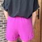 Abby waffle shorts - orchid