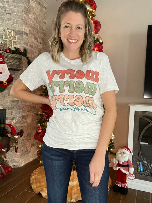Merry merry merry Christmas tee