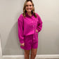 Abby waffle shorts - orchid