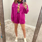 Abby waffle top - orchid