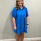 Paige bubble sleeve dress - French Blue