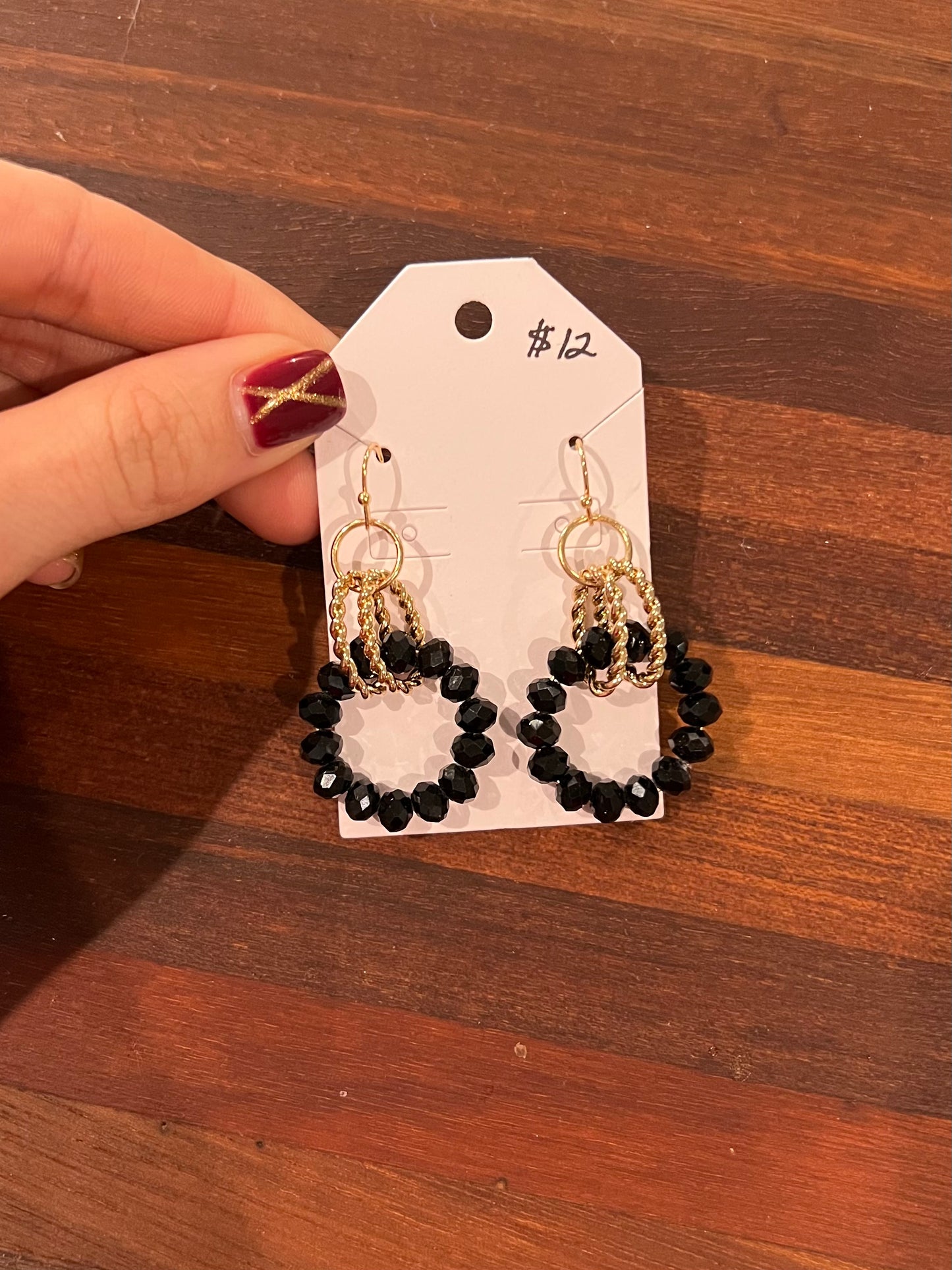 Double drop circle earrings - multi