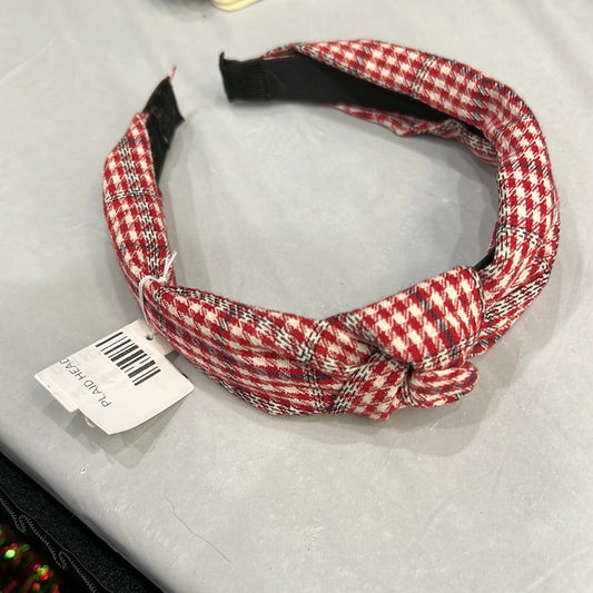 Plaid headband- red