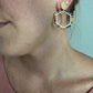 Lily hexagon earrings- multi