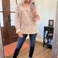 LAST ONE-Bailey print blouse -purple/orange