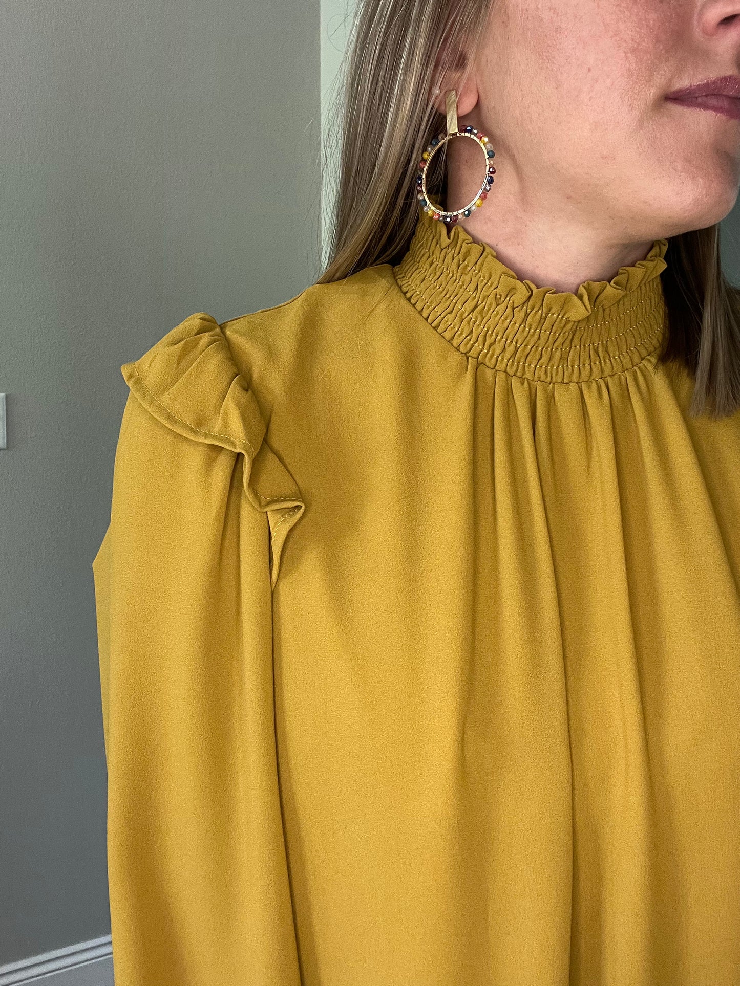 Inspire top- mustard