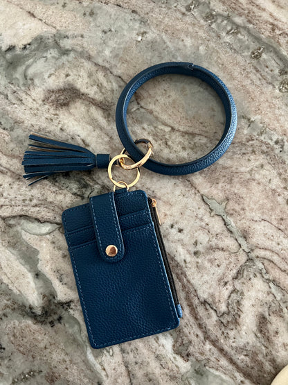 Wristlet keychain wallet