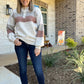 LAST ONE-Holly colorblock Henley sweater