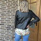 Look the part faux leather jacket- black