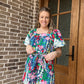 Royce floral romper - navy