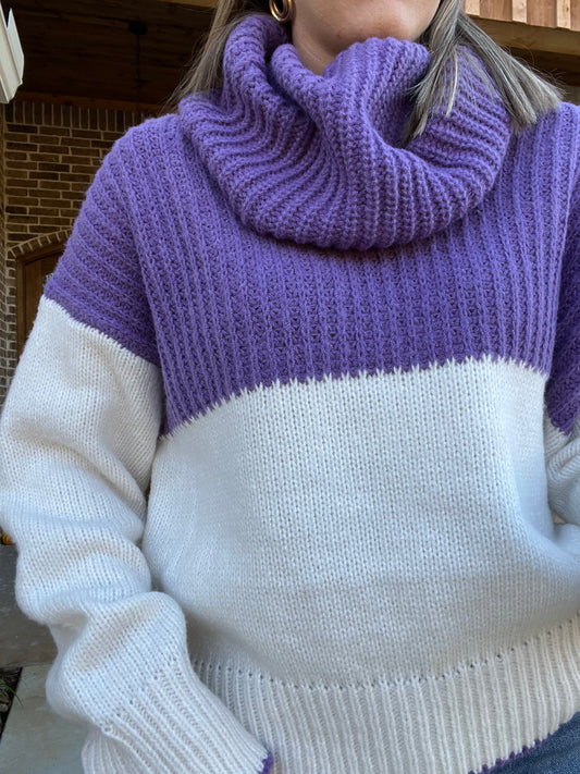 Poppy sweater- purple