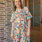Floral Vibes tiered dress- multi