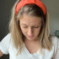 Coral knotted headband