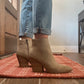 Rachel snake booties- taupe