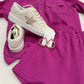 Abby waffle shorts - orchid