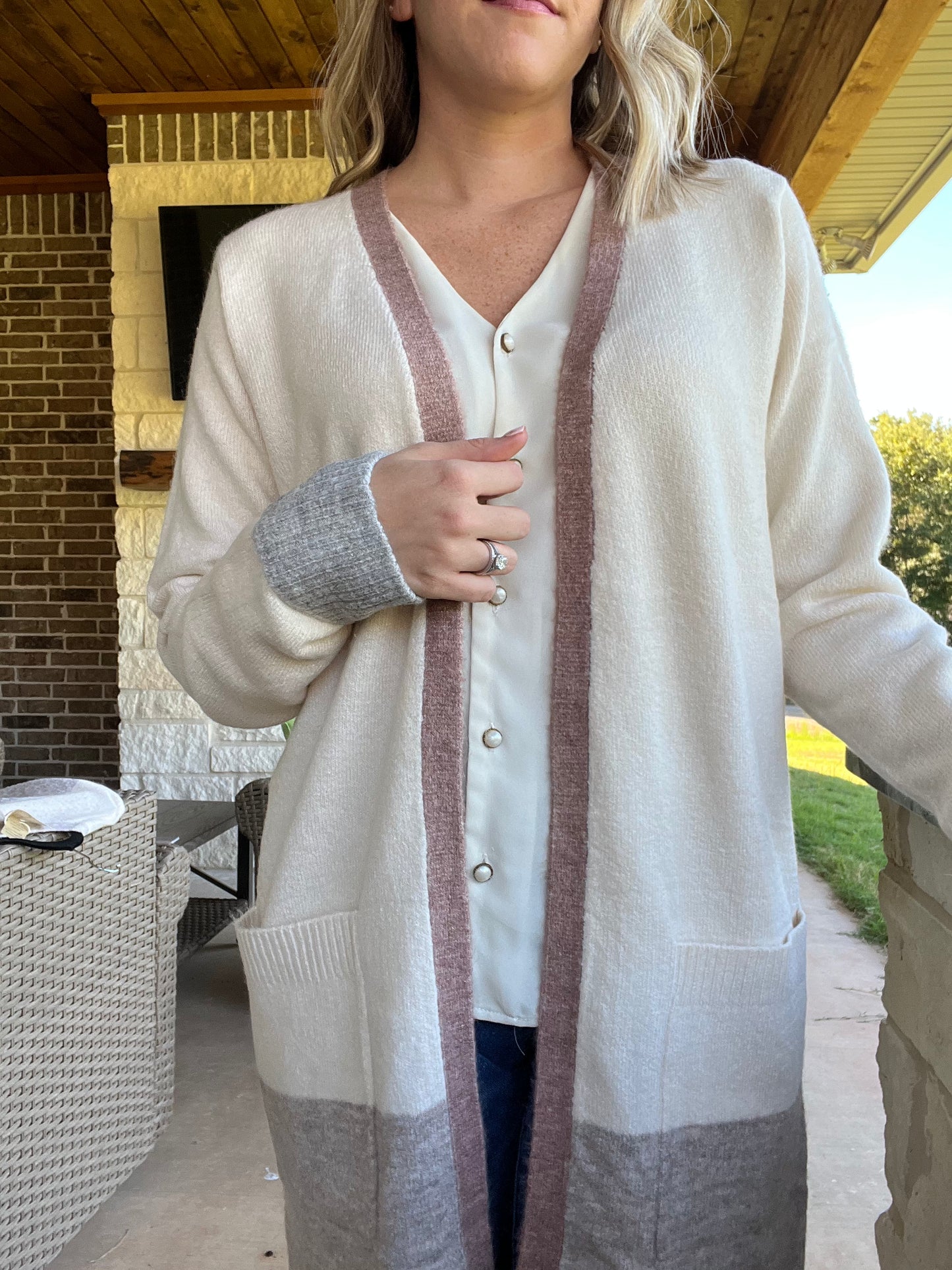 Camille colorblock cardigan