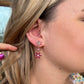 Flower crystal drop earrings - 2 colors