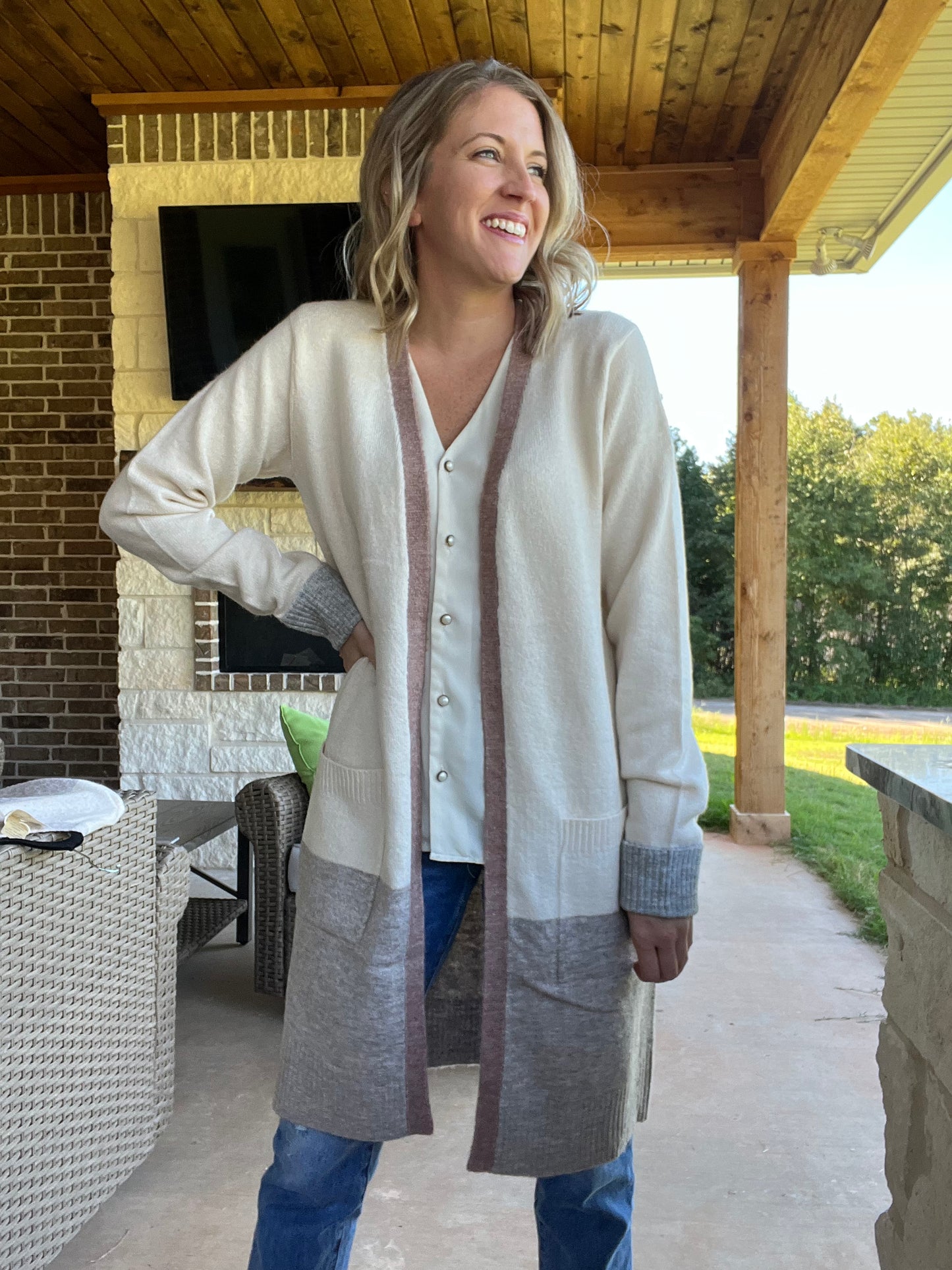 Camille colorblock cardigan