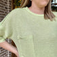 Kalie waffle top- 2 colors