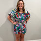 Royce floral romper - navy