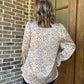 LAST ONE-Bailey print blouse -purple/orange