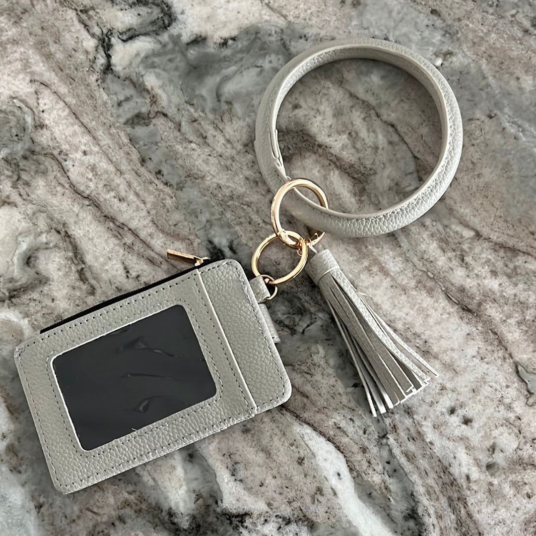 Wristlet keychain wallet