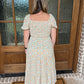 Garden party floral midi dress