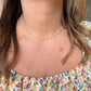 Kenny glass bead necklace- white