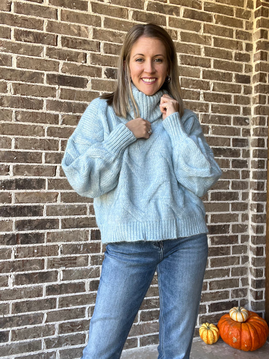 Cozy sweater- light blue