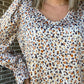 LAST ONE-Bailey print blouse -purple/orange