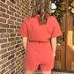 Gauze romper - rust