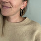 tripe chain drop earrings