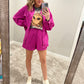 Abby waffle shorts - orchid