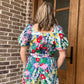Royce floral romper - navy