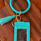 Wristlet keychain wallet