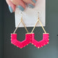 Pink shape earrings