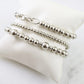 Kozak set of three bracelets -silver
