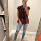 LAST ONE- Flirty floral top